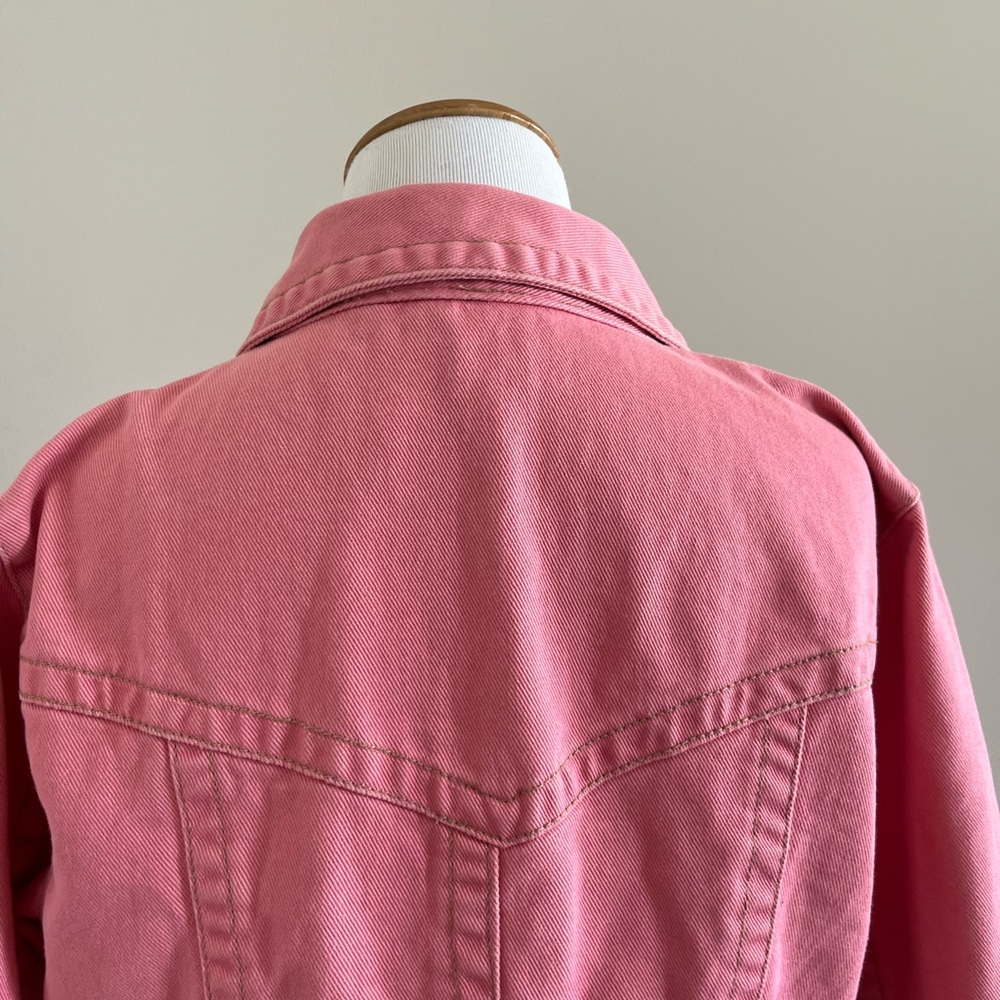 CAbi Pink Denim Zip Front Jacket Size Medium Style 254 - Picture 11 of 14